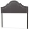 Baxton Studio Rita Modern Dark Grey Upholstered Queen Size Headboard 124-6874 - alternate 2